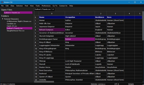 Modern  CSV(CSV文件编辑器)