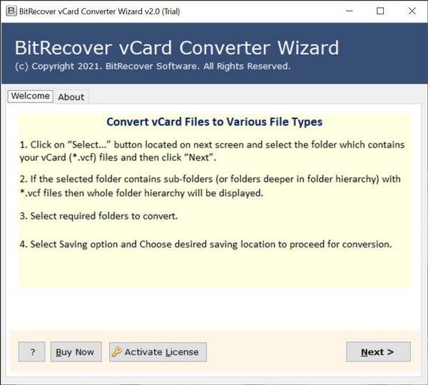 BitRecover  vCard  Converter  Wizard(vCard文件转换器工具)